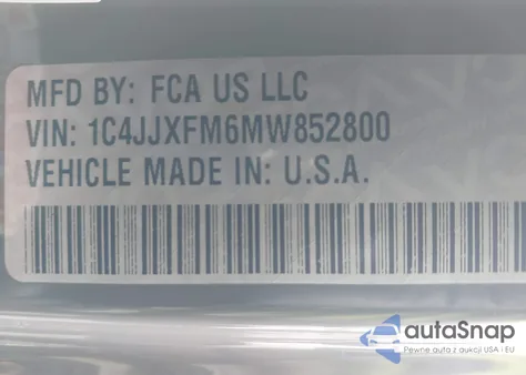 2021 Jeep Wrangler Unlimited Rubicon 4X4 z USA, uszkodzony, nr VIN 1C4JJXFM6MW852800